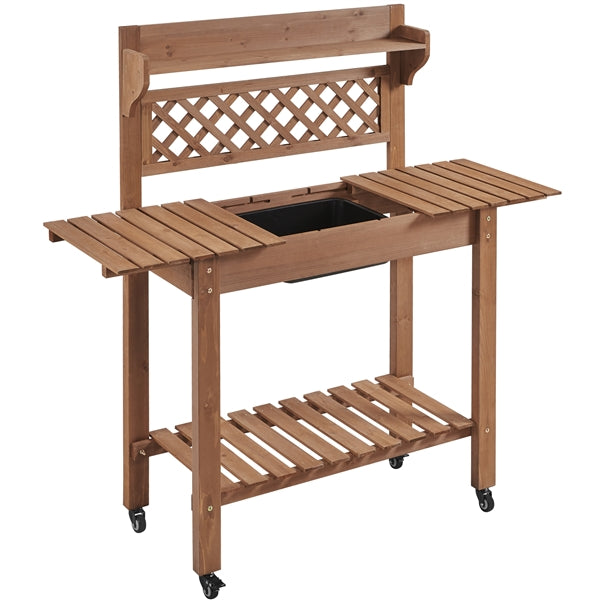 Yaheetech Potting Bench Table Removable Sink/Storage Shelf