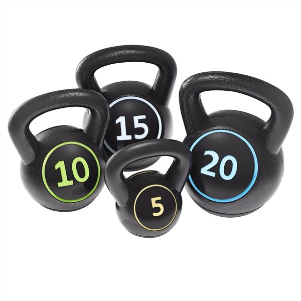 Yaheetech Kettlebell Sets 4 Piece Set 5lb, 10lb, 15lb, 20lb