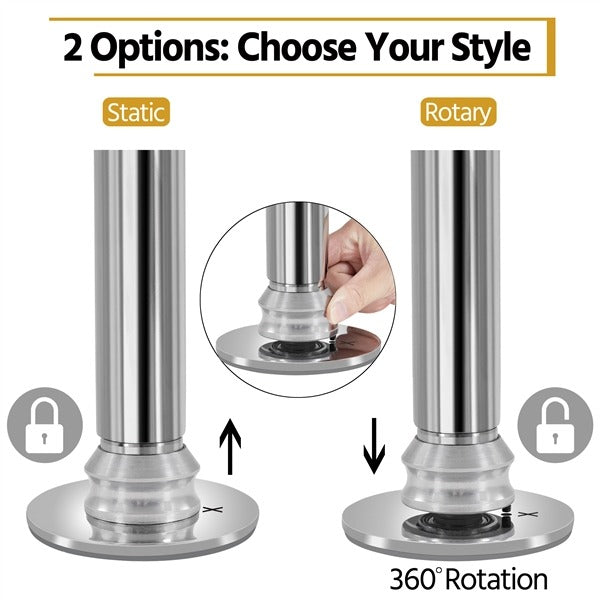 Yaheetech Portable 45mm Spinning Static Dancing Pole