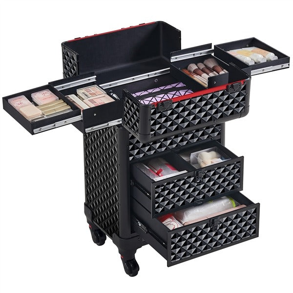 Yaheetech Rolling Makeup Train Case