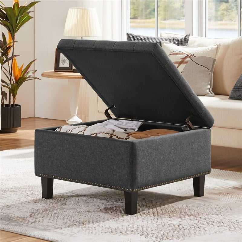 Yaheetech 28-inch Entryway Ottoman Bench with Storage