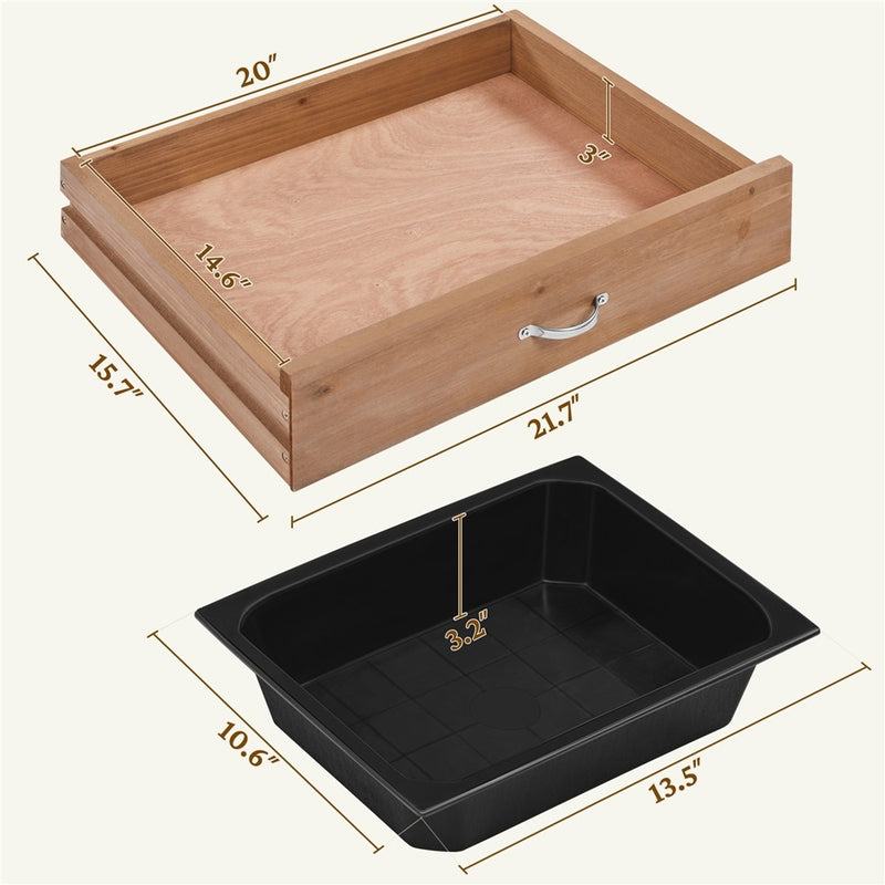 Yaheetech Outdoor Garden Work Bench Sink Drawer Rack Shelves