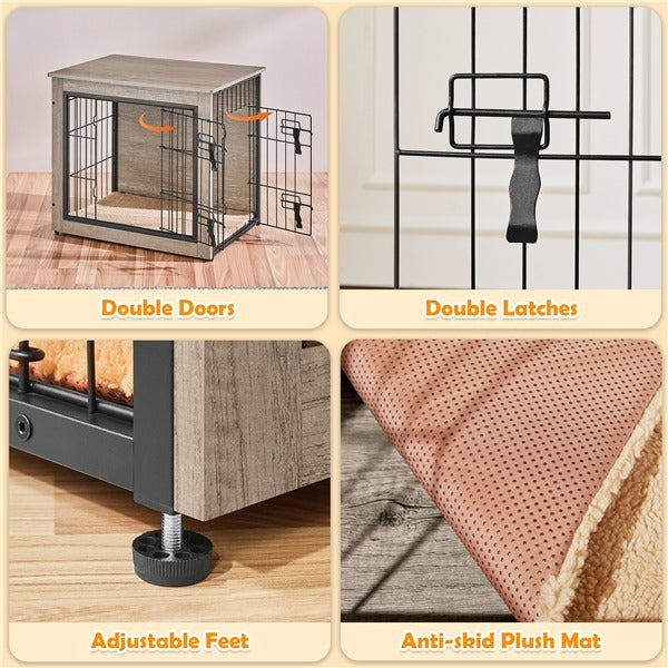 Yaheetech 27.5''/38'' Dog Crate Furniture with Cushion