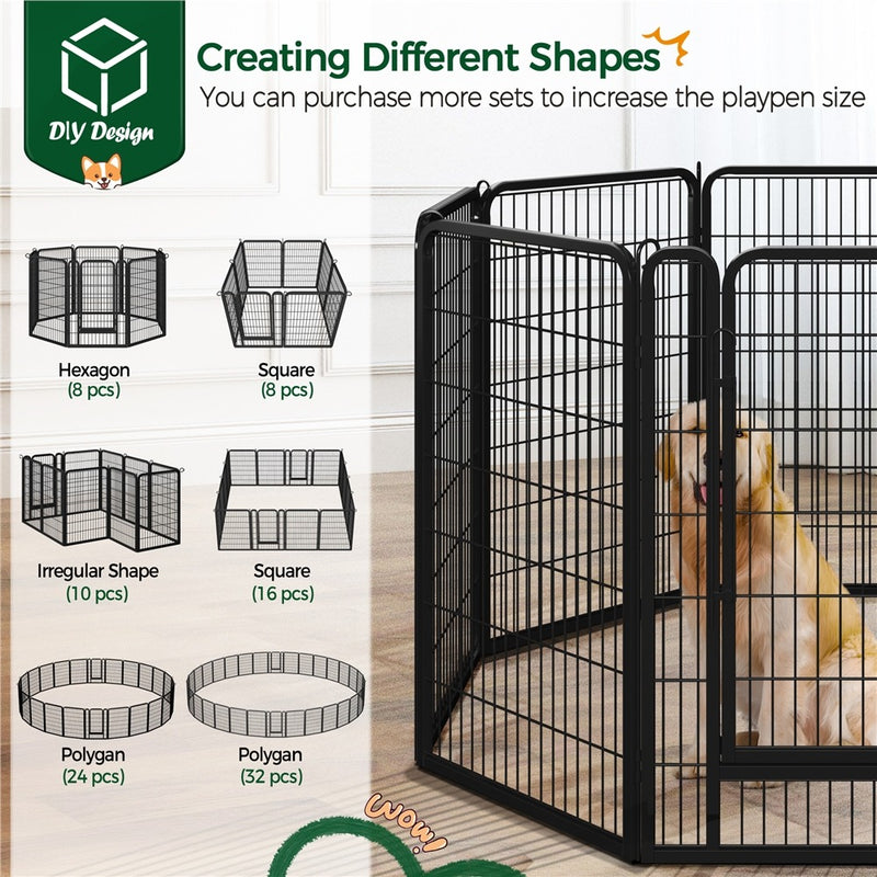 Yaheetech 39.5″ Tall, 8 Panels Dog Playpen