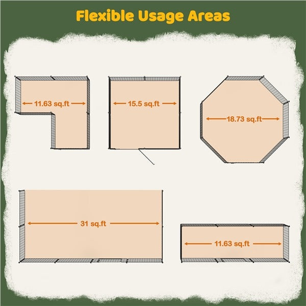 Yaheetech Expandable Dog Playpen, 16 Panel 24/32 inch
