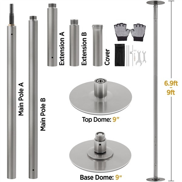 Yaheetech Portable Dancing Pole Height Adjustable 6.9ft-9ft