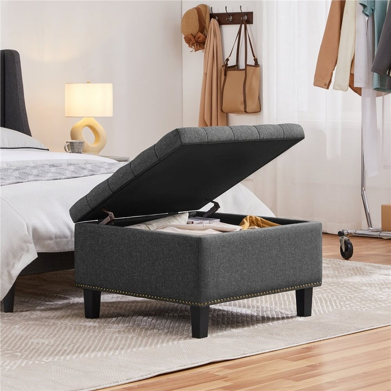Yaheetech 28-inch Entryway Ottoman Bench with Storage