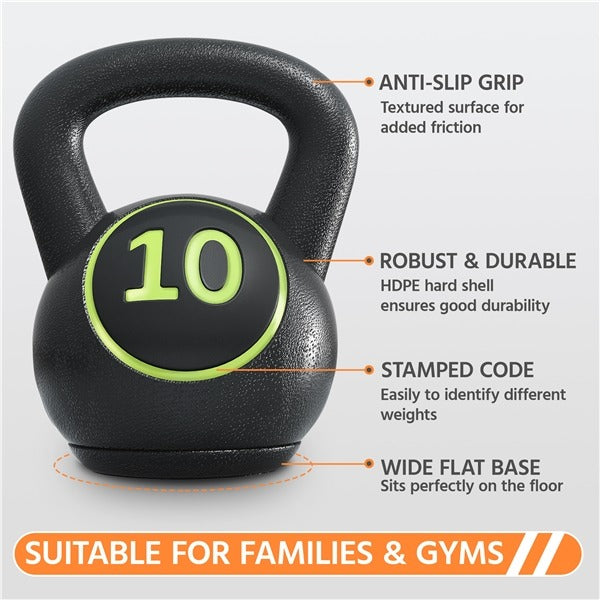 Yaheetech Kettlebell Sets 4 Piece Set 5lb, 10lb, 15lb, 20lb