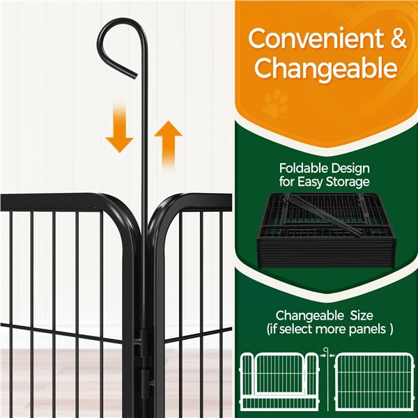 Yaheetech Wide Panel Dog Playpen, 12 Panels 24/32 inch
