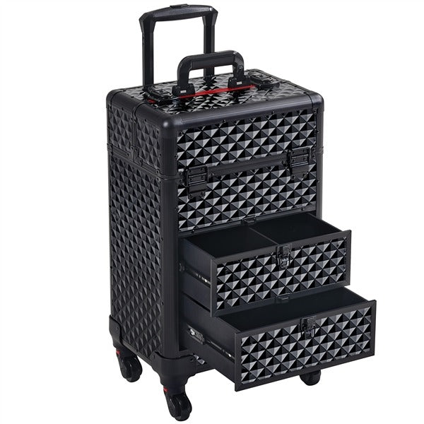 Yaheetech Rolling Makeup Train Case
