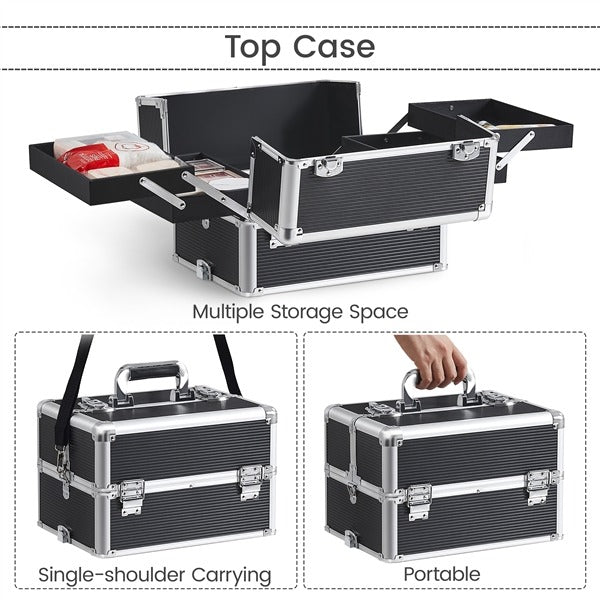 Yaheetech Professional Makeup Train Case 5 in 1