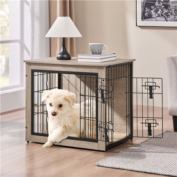 Yaheetech 27.5''/38'' Dog Crate Furniture with Cushion