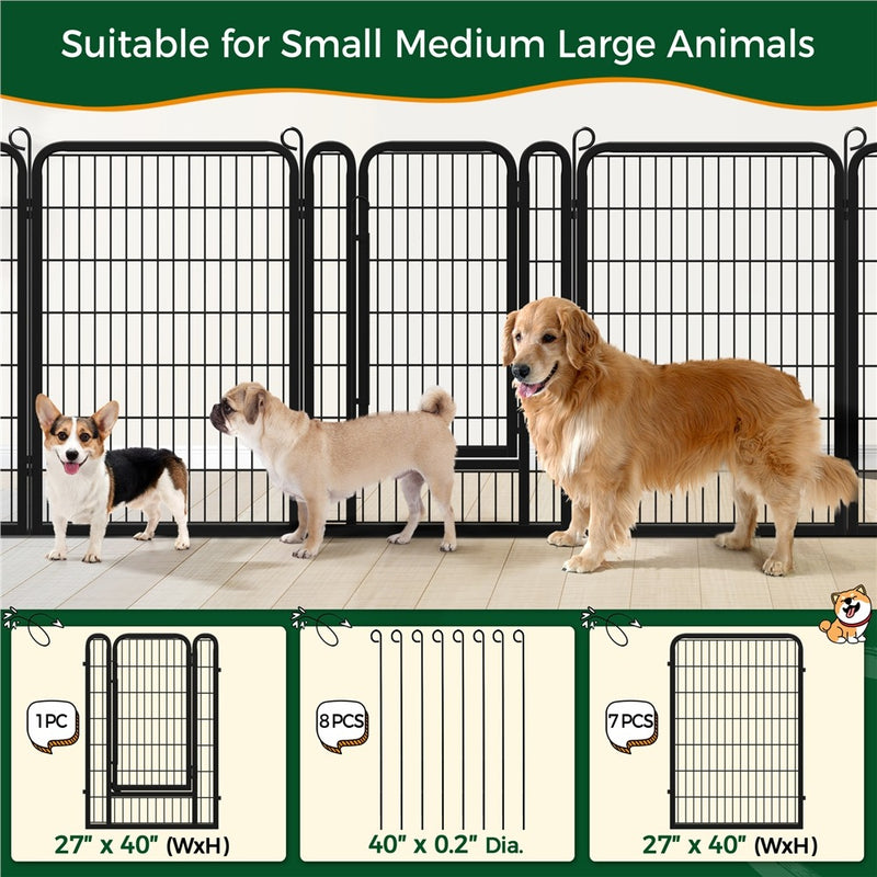 Yaheetech 39.5″ Tall, 8 Panels Dog Playpen
