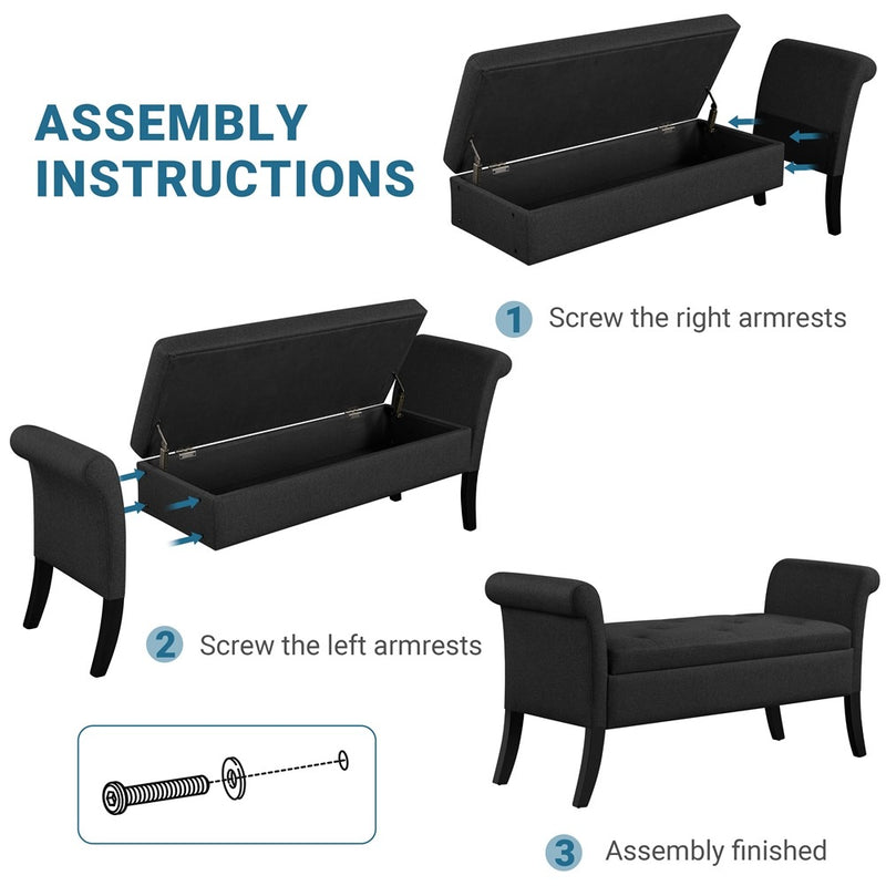 Yaheetech Ottoman with Storage, 52"