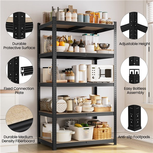 Yaheetech Storage Shelves, 5 Tier (35.5 W x 16 D x 71 H Inches)