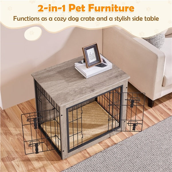 Yaheetech 27.5''/38'' Dog Crate Furniture with Cushion