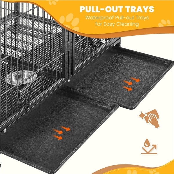 Yaheetech Stackable Dog Crate with Divider 43''