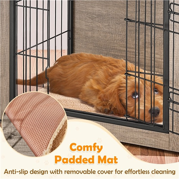 Yaheetech 27.5''/38'' Dog Crate Furniture with Cushion