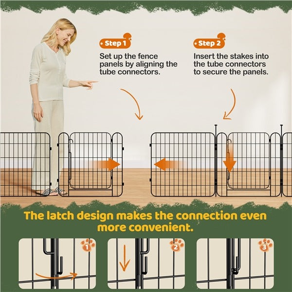 Yaheetech Expandable Dog Playpen, 16 Panel 24/32 inch