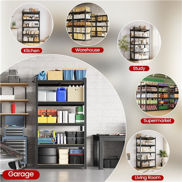Yaheetech Storage Shelves, 5 Tier (35.5 W x 16 D x 71 H Inches)