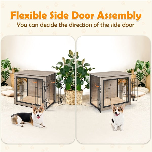 Yaheetech 27.5''/38'' Dog Crate Furniture with Cushion
