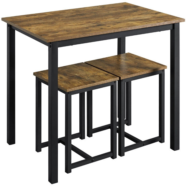 Yaheetech 3 Piece Dining Table Set