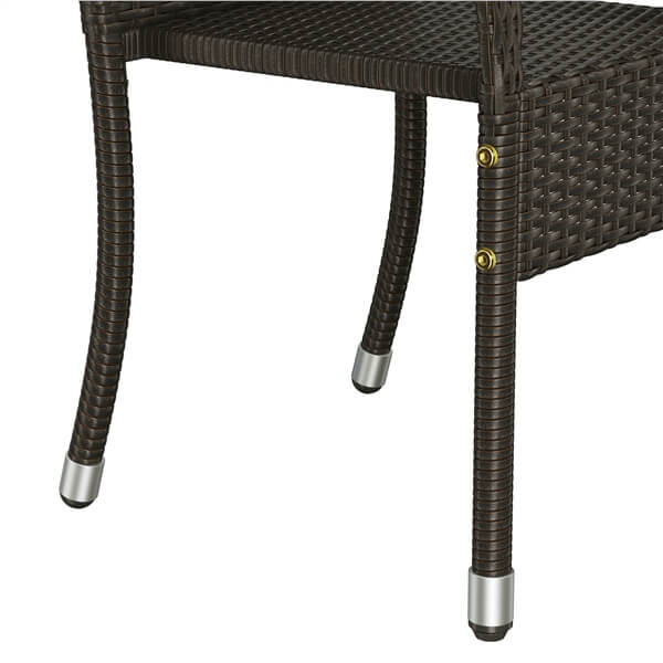 Yaheetech Set of 2 PE Outdoor Rattan Chair