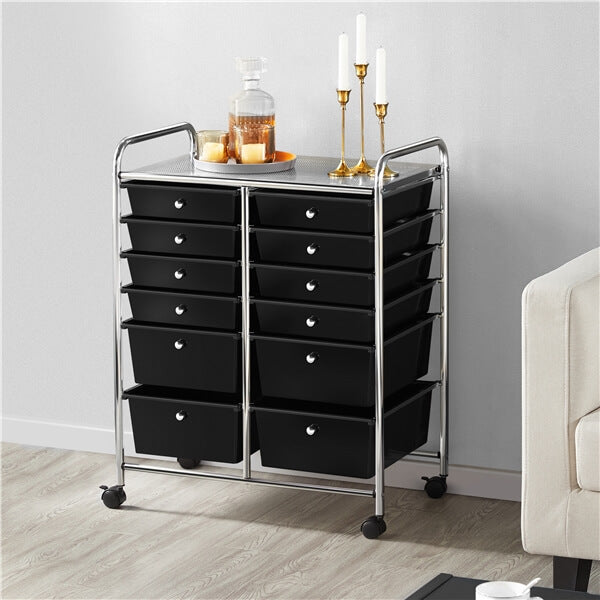 Yaheetech 12 Drawers Rolling Storage Cart