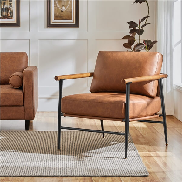 Yaheetech PU Leather Living Room Chair