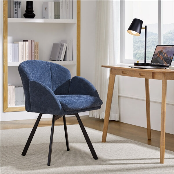 Yaheetech Flower-shaped Chenille Accent Armchair