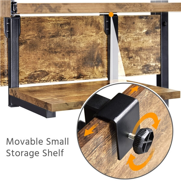 Yaheetech 3 Tiers Rolling Computer Desk on Wheels