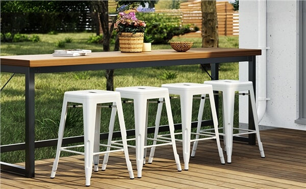 Yaheetech 24″ Height Metal Bar Stools