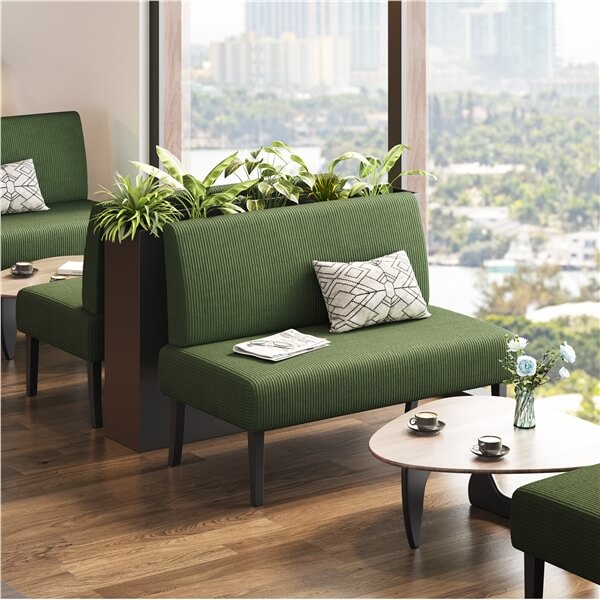 Yaheetech Corduroy Loveseat Small Couch