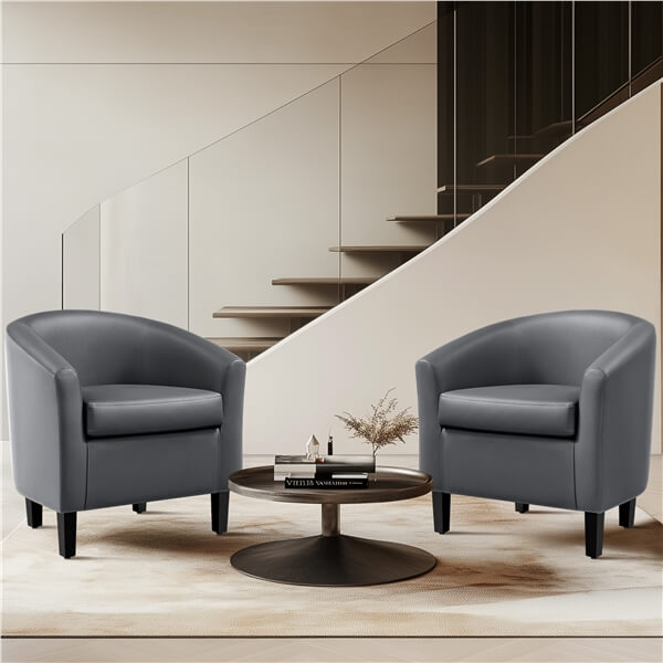 Yaheetech Upholstered Barrel Chair