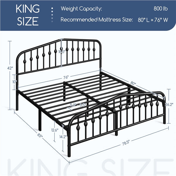 Yaheetech Yaheetech King Platform Bed Frame