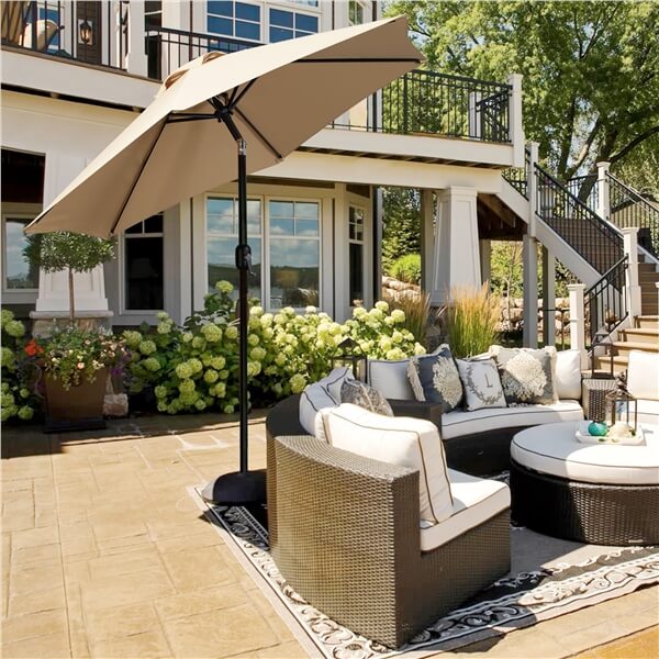 Yaheetech Patio Umbrella with Base Included
