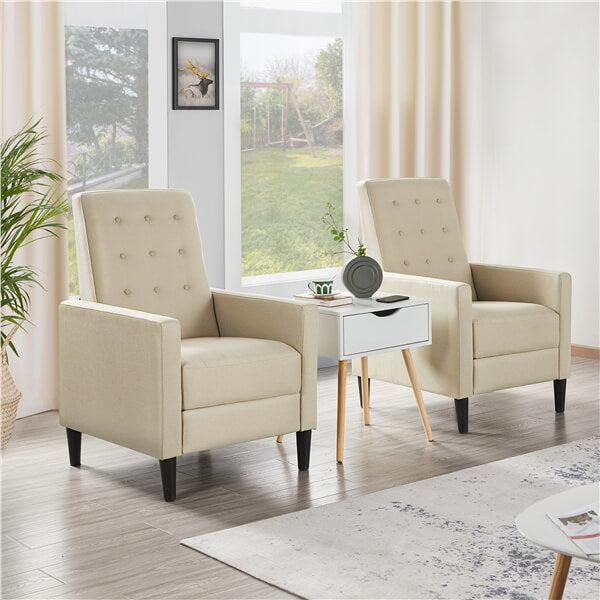 Yaheetech Fabric Recliner Chair Mid-Century Modern Recliner