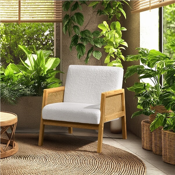 Yaheetech Modern Armchair with Wood Legs