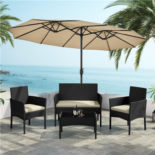 Yaheetech Patio Furniture Set 4 Pieces Conversation Sets