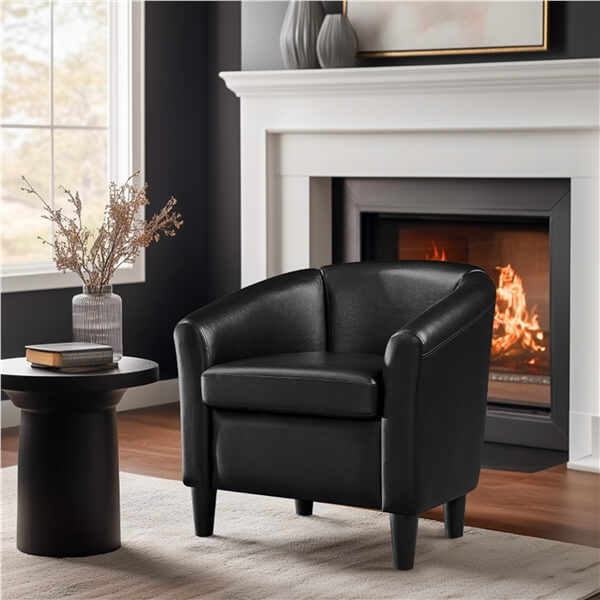 Yaheetech Upholstered Barrel Chair