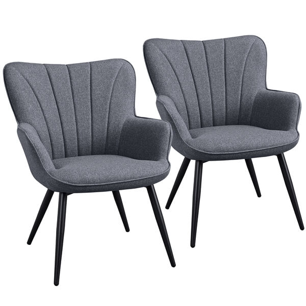 Yaheetech Pleated Fabric Armchair