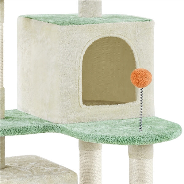 Yaheetech 58″ Tall Cat Paw-Shaped Play Tower