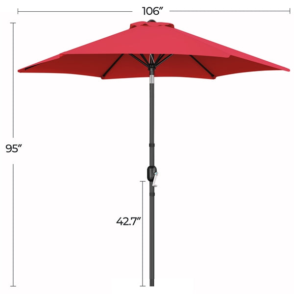 Yaheetech 7.5FT/9FT Patio Umbrella with 22lb Umbrella Base Included