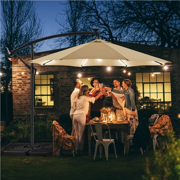 10 Ft 8-Rib Patio Offset Umbrella