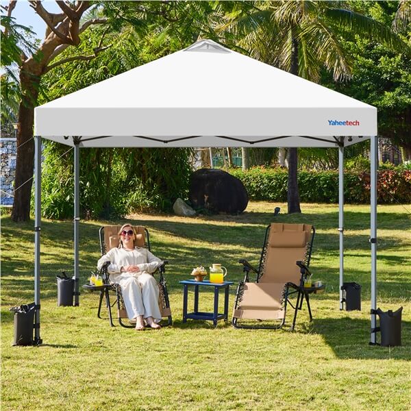 10 x 10 pop up tent Yaheetech 10x10 Pop Up Canopy with One Push Setup , White