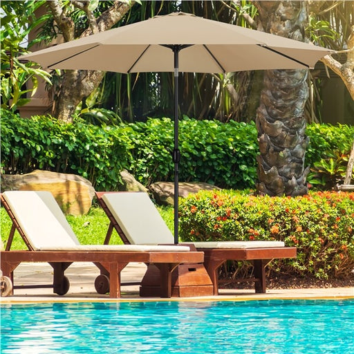 Yaheetech 9FT Patio Umbrella,8 Ribs Market Umbrella With Push Button Yaheetech 9FT Patio Umbrella,8 Ribs Market Umbrella With Push Button