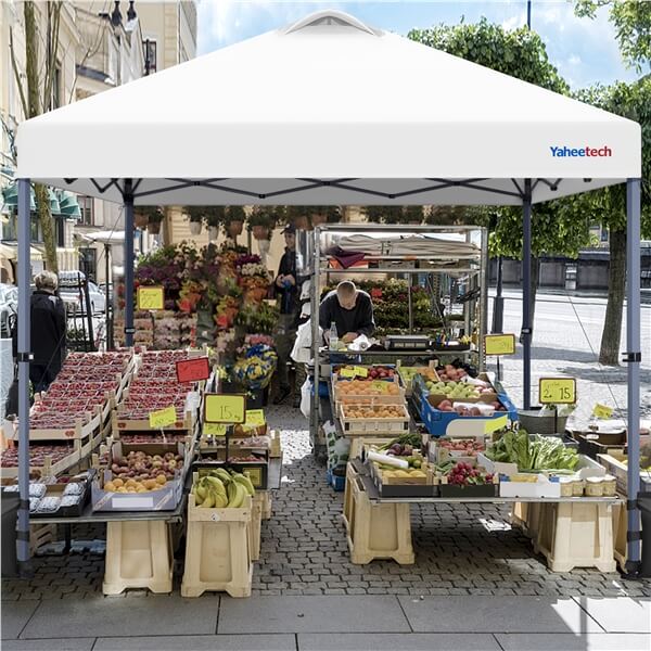retail tent Yaheetech 10x10 Pop Up Canopy with One Push Setup , White