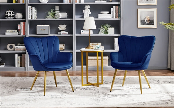 Yaheetech Velvet Accent Chair