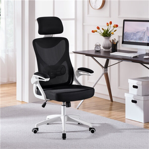 Yaheetech High Back Mesh Office Chair with 90° Flip-up Armrest
