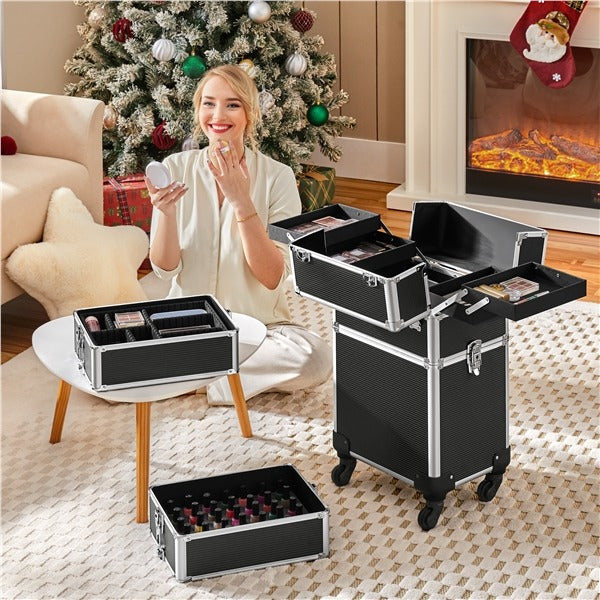 Yaheetech Professional Makeup Train Case 5 in 1